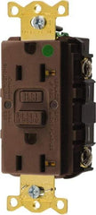 Hubbell Wiring Device-Kellems - 1 Phase, 5-20R NEMA, 125 VAC, 20 Amp, GFCI Receptacle - 2 Pole, Back and Side Wiring, Hospital Grade - USA Tool & Supply