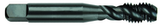 10-32 Dia. - GH3 - 3 FL - Premium HSS - Black Oxide Semi Bottoming Spiral FL Tap - USA Tool & Supply