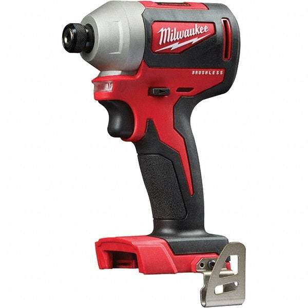 Milwaukee Tool - 18 Volt, 1/4" Drive, 133 Ft/Lb Torque, Cordless Impact Driver - Pistol Grip Handle, 3200 RPM, Lithium-Ion, Bare Tool - USA Tool & Supply