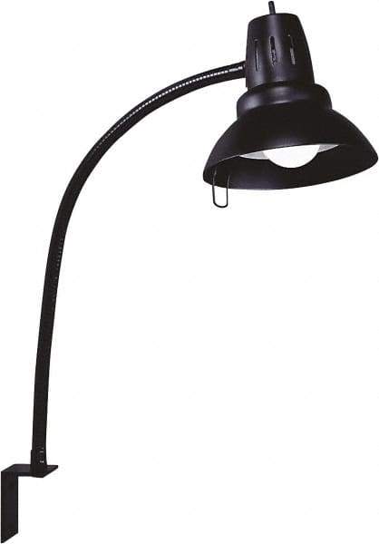 Electrix - 22 Inch, Gooseneck, L Bracket Wall, LED, Black, General Purpose Task Light - 11 Watt, 100 to 120 Volt, Nonmagnifying - USA Tool & Supply