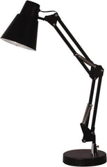 Electrix - 22 Inch, Articulated, Base, LED, Black, Desk Light - 5 Watt, 100 to 120 Volt, Nonmagnifying - USA Tool & Supply