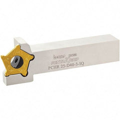 Iscar - External Thread, 0.7874" Max Depth of Cut, 3mm Min Groove Width, 135mm OAL, Left Hand Indexable Grooving Cutoff Toolholder - 20mm Shank Height x 20mm Shank Width, PENTA D Insert Style, PCH Toolholder Style, Series PentaCut - USA Tool & Supply