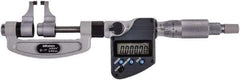 Mitutoyo - 0 to 1" Range, 0.001mm Graduation, Mechanical Outside Micrometer - Ratchet Stop Thimble, Accurate to 0.00025" - USA Tool & Supply
