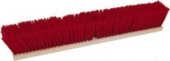 O-Cedar - 24" Rough Surface Polypropylene Push Broom - 3-1/4" Bristle Length, Wood Block, Threaded Handle Connection, Handle Sold Separately - USA Tool & Supply