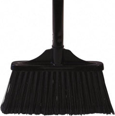 O-Cedar - 10" Wide, Black PET Bristles, 30" Metal Handle, Angled Broom - Flagged - USA Tool & Supply