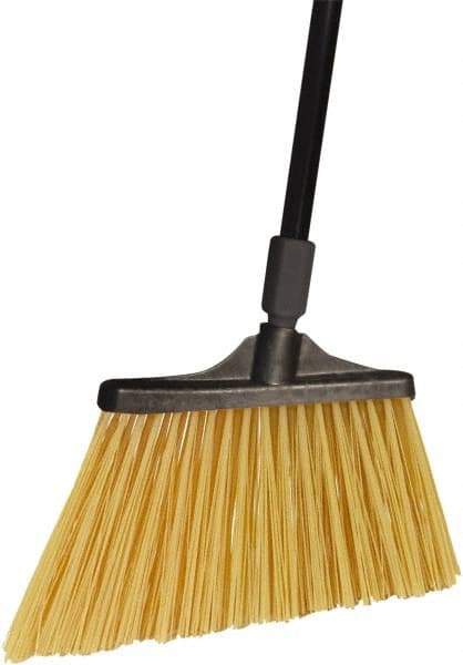 O-Cedar - 13" Wide, Beige Polypropylene Bristles, 54" Metal Handle, Angled Broom - 54 Inch Handle Length - USA Tool & Supply