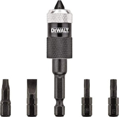 DeWALT - 6 Piece, Screwdriver Bit Set - #2, 1/4" Drive, Slotted, Phillips, Square Point - USA Tool & Supply