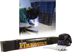 Auburn Mfr - 4' High x 4' Wide x 1/4" Thick Fiberglass Fire Blanket - Black, Grommet - USA Tool & Supply