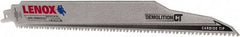 Lenox - 12" Long x 1" Thick, Carbide Reciprocating Saw Blade - Tapered Profile, 6 TPI, Toothed Edge, Tang Shank - USA Tool & Supply