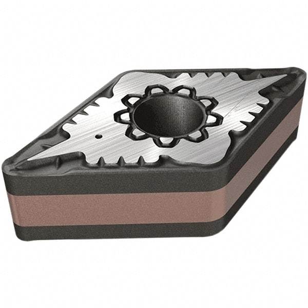 Iscar - DNMG332 F3M Grade IC830 Carbide Turning Insert - TiAlN/AlTiN/TiN Finish, 55° Diamond, 9.52mm Inscr Circle, 4.76mm Thick, 0.8mm Corner Radius - USA Tool & Supply