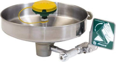 Haws - 14-3/4" Wide x 7" High, Wall Mount, Stainless Steel Bowl, Eye & Face Wash Station - 30 to 90 psi Flow, 3.7 GPM Flow Rate - USA Tool & Supply