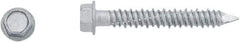 Powers Fasteners - 1/4" Diam, 1-1/4" Length Under Head, Hex Drive, Concrete Screw & Masonry Fastener - Stainless Steel, Perma-Seal Finish, Includes 3/8" Hex Bit - USA Tool & Supply