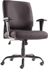 OIF - 43-3/4" High Big & Tall Swivel/Tilt Chair - 28-1/2" Wide x 27-3/8" Deep, Fabric Mesh Seat, Black - USA Tool & Supply