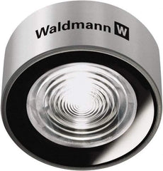 Waldmann Lighting - 24 VDC, 11 Watt, LED, Spot Machine Light - Direct Mount, 0.2m Cord, IP67, Silver - USA Tool & Supply