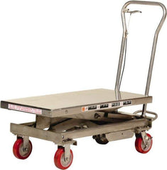 Vestil - 1,000 Lb Capacity Manual Scissor Lift - 17" to 40" Lift Height, 40" Platform Length x 20-1/2" Platform Width - USA Tool & Supply