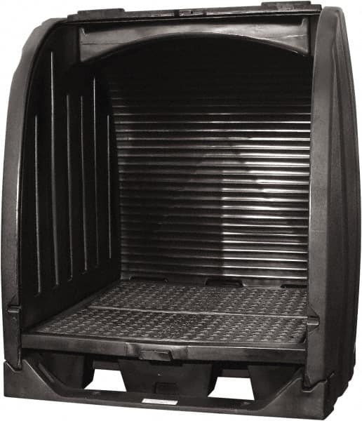 Enpac - Drum Storage Units & Lockers Type: Pallet with Rolltop Hardcover and Drain Number of Drums: 4 - USA Tool & Supply