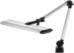 Waldmann Lighting - 40 Inch, Articulated, Clamp Mounted, LED, Silver, General Purpose Task Light - 34 Watt, 100 to 240 Volt, Nonmagnifying - USA Tool & Supply