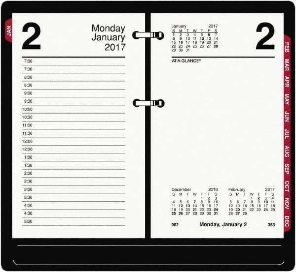 AT-A-GLANCE - 730 Sheet, 6-5/8 X 9-1/2", Plain Desk Calendar Refill - White - USA Tool & Supply