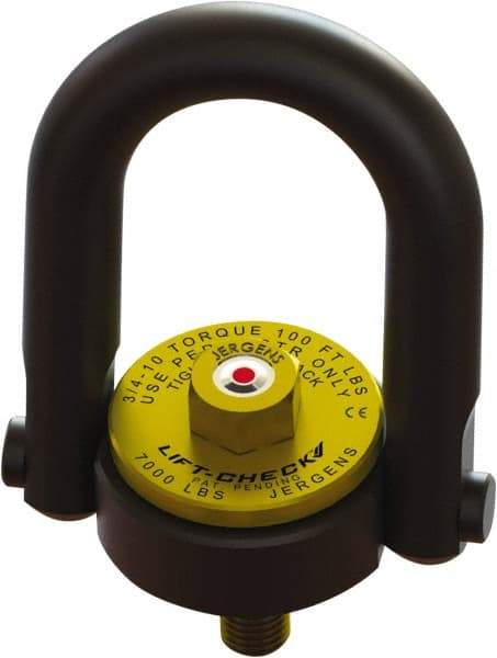 Jergens - 10,000 Lb Load Capacity Hoist Ring - 1-8 Thread, Alloy Steel - USA Tool & Supply