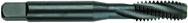 M3 x 0.50 Dia. - D3 - 2 FL - Premium HSS - TiCN Semi Bottoming Spiral FL Tap - USA Tool & Supply