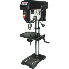 Jet - 12" Swing, Variable Speed Pulley Drill Press (Woodworking) - Variable Speed, 1/2 hp, Single Phase - USA Tool & Supply