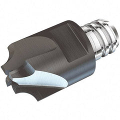 Iscar - MM ER Grade IC908 Carbide Corner Rounding Milling Tip Insert - TiAlN Finish, 4 Flutes, 10mm Cutting Diam, 13mm Extension, 0.098" Cnr Rad - USA Tool & Supply