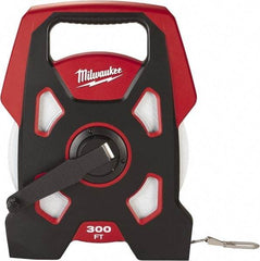 Milwaukee Tool - 300' x 3/8" Tape Measure - 1/16" Graduation - USA Tool & Supply