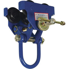 Vestil - 1 Ton Capacity Quick Install Manual Trolley - 3" to 5" Flange Width - USA Tool & Supply