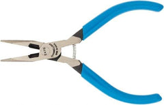 Channellock - 4.86" OAL, 1" Jaw Length, Long Nose Side Cutting Pliers - Standard Head, Cushion Grip Handles - USA Tool & Supply