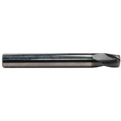 Emuge - 8mm Small End Diam, 8mm LOC, Solid Carbide 3 Flute Tapered Corner Radius End Mill - AlCr Finish, 68mm OAL, 10mm Shank Diam, Spiral Flute, 30° Helix - USA Tool & Supply