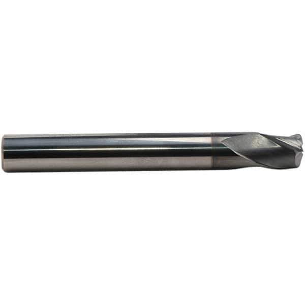 Emuge - 12mm Small End Diam, 12mm LOC, Solid Carbide 3 Flute Tapered Corner Radius End Mill - AlCr Finish, 93mm OAL, 16mm Shank Diam, Spiral Flute, 30° Helix - USA Tool & Supply