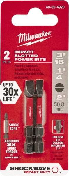 Milwaukee Tool - Impact Ready Accessory Set - 1/4" Hex Drive, Slotted Point - USA Tool & Supply