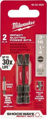 Milwaukee Tool - Impact Ready Accessory Set - 1/4" Hex Drive, Slotted Point - USA Tool & Supply