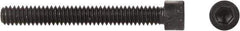 Made in USA - 1/4-28 UNF Hex Socket Drive, Socket Cap Screw - Alloy Steel, Black Oxide Finish, Fully Threaded, 2-1/2" Length Under Head - USA Tool & Supply