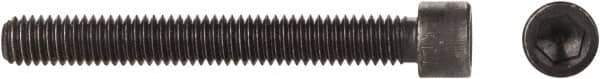 Made in USA - 3/8-24 UNF Hex Socket Drive, Socket Cap Screw - Alloy Steel, Black Oxide Finish, Fully Threaded, 1-3/4" Length Under Head - USA Tool & Supply