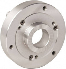 Bison - Adapter Back Plate for 4" Diam Bison Set-Tru Lathe Chucks - D1-3 Mount, 20mm Through Hole Diam - USA Tool & Supply
