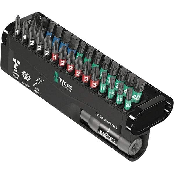 Wera - Power & Impact Screwdriver Bit Sets Point Type: Hex; Phillips; Torx Tool Type: Hex; Phillips; Torx - USA Tool & Supply