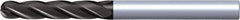 Kennametal - 20mm Diam, 56mm LOC, 4 Flute Solid Carbide Ball End Mill - TiAlN Finish, Single End, 125mm OAL, 20mm Shank Diam - USA Tool & Supply
