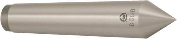 Bison - 1.24" Head Diam, Standard Point Solid Dead Center - 4MT Morse Taper, 14mm Point Diam - USA Tool & Supply