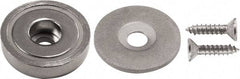 Mag-Mate - 3/8" Long x 61/62" Wide x 61/62" High, Magnetic Touch Latch - Neodymium & Steel, with Nickel Plated Finish - USA Tool & Supply