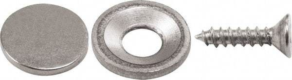 Mag-Mate - 1/8" Long x 9/16" Wide x 9/16" High, Magnetic Touch Latch - Neodymium & Steel, with Nickel Plated Finish - USA Tool & Supply