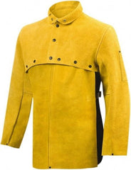 Steiner - Size M, 20" Long, Cape Sleeves & Bib - Leather, Bourbon - USA Tool & Supply
