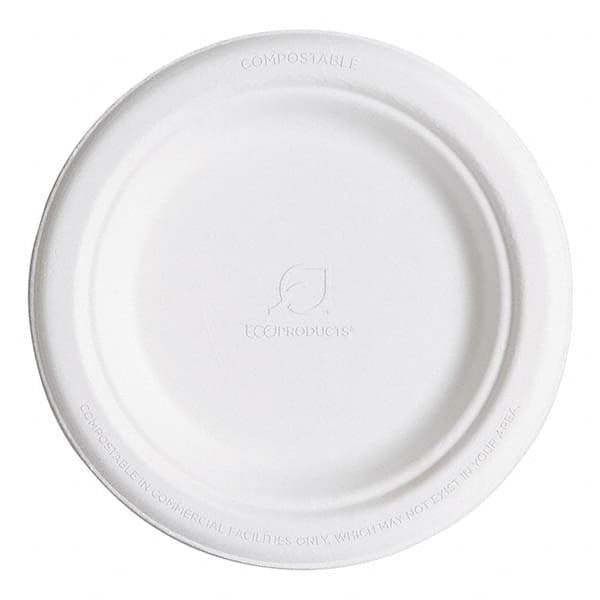 ECO PRODUCTS - Renewable & Compostable Sugarcane Plates, 6", 1000/Carton - USA Tool & Supply