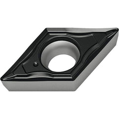 Walter - DCMT FM4 Grade WSM10S Turning Insert - TiAlN+Al2O3+(Al) Finish, 55° Rhombic, 6.35mm Inscr Circle, 2.38mm Thick, 0.4mm Corner Radius - USA Tool & Supply