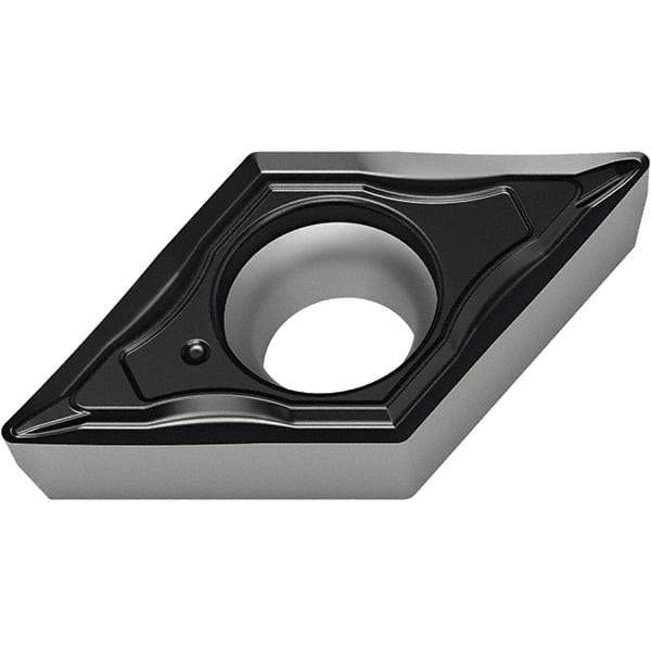 Walter - DCMT FM4 Grade WSM20S Turning Insert - TiAlN+Al2O3+(Al) Finish, 55° Rhombic, 6.35mm Inscr Circle, 2.38mm Thick, 0.4mm Corner Radius - USA Tool & Supply