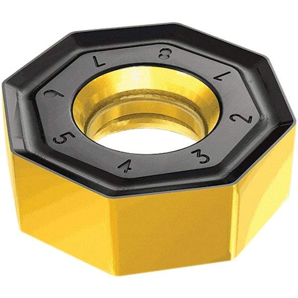 Iscar - ONMU070610 MM Grade IC330 Carbide Milling Insert - TiCN/TiN Finish, 6.5mm Thick, 18.8mm Inscribed Circle, 1mm Corner Radius - USA Tool & Supply