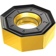 Iscar - ONMU070610 MM Grade IC330 Carbide Milling Insert - TiCN/TiN Finish, 6.5mm Thick, 18.8mm Inscribed Circle, 1mm Corner Radius - USA Tool & Supply