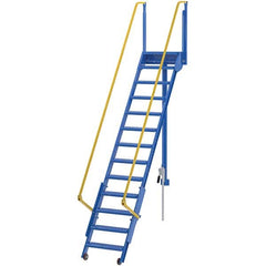 Vestil - Rolling & Wall Mounted Ladders & Platforms Type: Ladder Style: Mezzanine Ladder - USA Tool & Supply