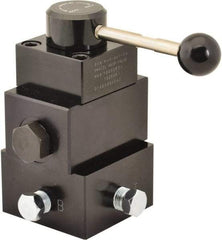 Value Collection - 4.5 GPM 3/8-18 Inlet Aluminum Alloy Hydraulic Control Valve - 10,000 psi, 4.21" Wide x 6.93" Long - USA Tool & Supply