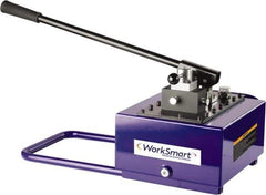 Value Collection - 2 Stage, 2" Piston Diam, 3/8 NPTF, 7.71; 0.29 Cu In Per Stroke, Manual Hydraulic Pump - 476 Cu In Reservoir, 1.69" Piston Stroke, 290 psi First Stage, 10,000 psi Second Stage - USA Tool & Supply